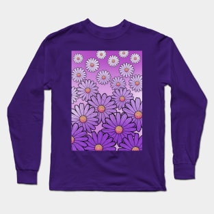 purple daisy flowers Long Sleeve T-Shirt